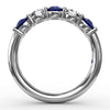 Fana Chunky Sapphire and Diamond Shared Prong Anniversary Band