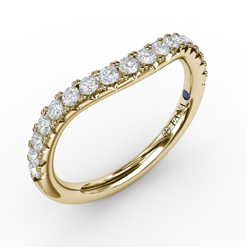 Fana French Pave Set Contour Diamond Band