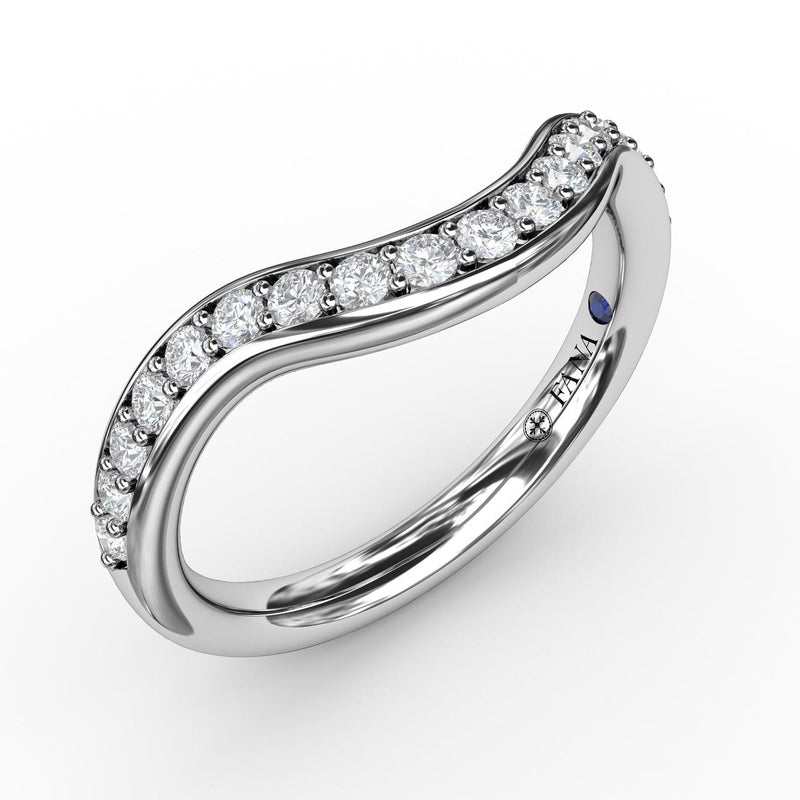 Fana Modern Bead and Channel Set Contour Diamond Band