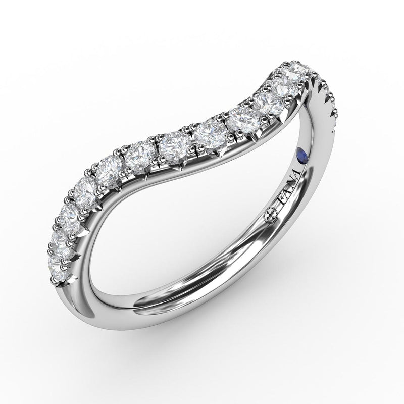 Fana French Pave Set Contour Diamond Band