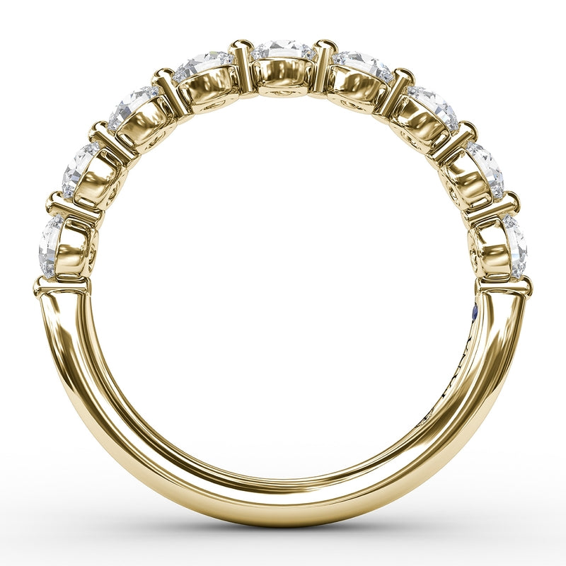 Fana Diamond Band with Single Shared Prongs