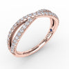 Fana French Pave Crossover Diamond Band