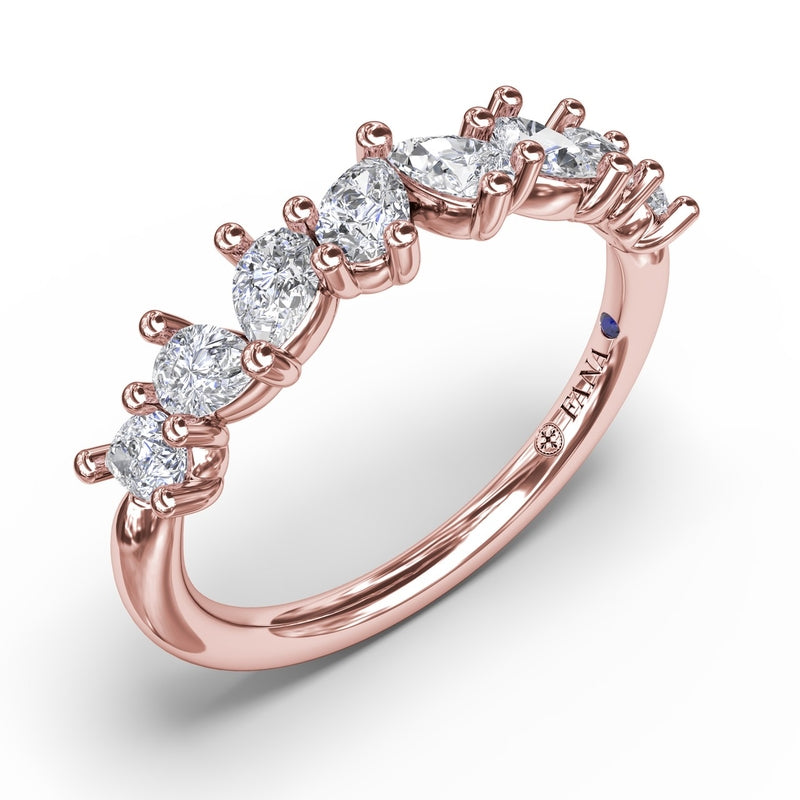 Fana Pear Cluster Diamond Ring