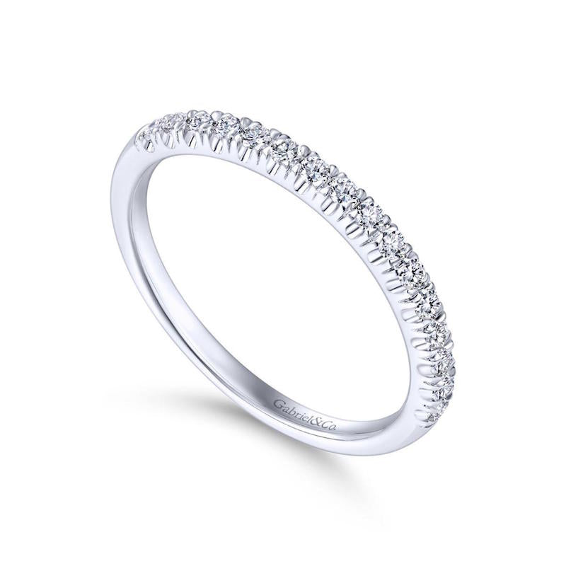 Gabriel & Co. 14k White Gold Contemporary Anniversary Wedding Band