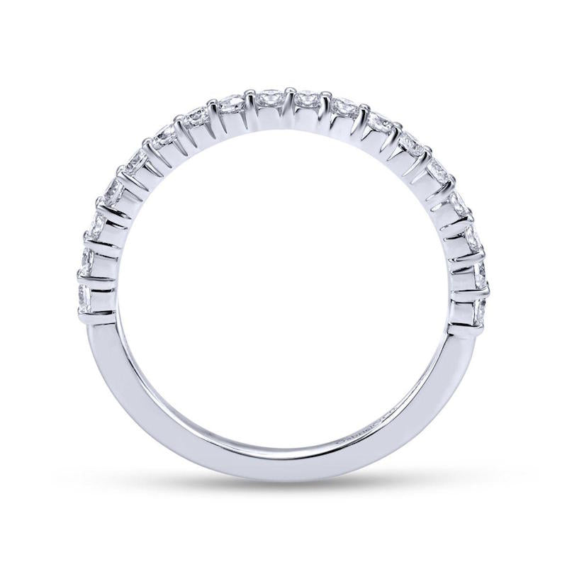 Gabriel & Co. 14k White Gold Contemporary Anniversary Wedding Band