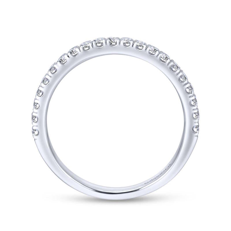 Gabriel & Co. 14k White Gold Contemporary Anniversary Wedding Band