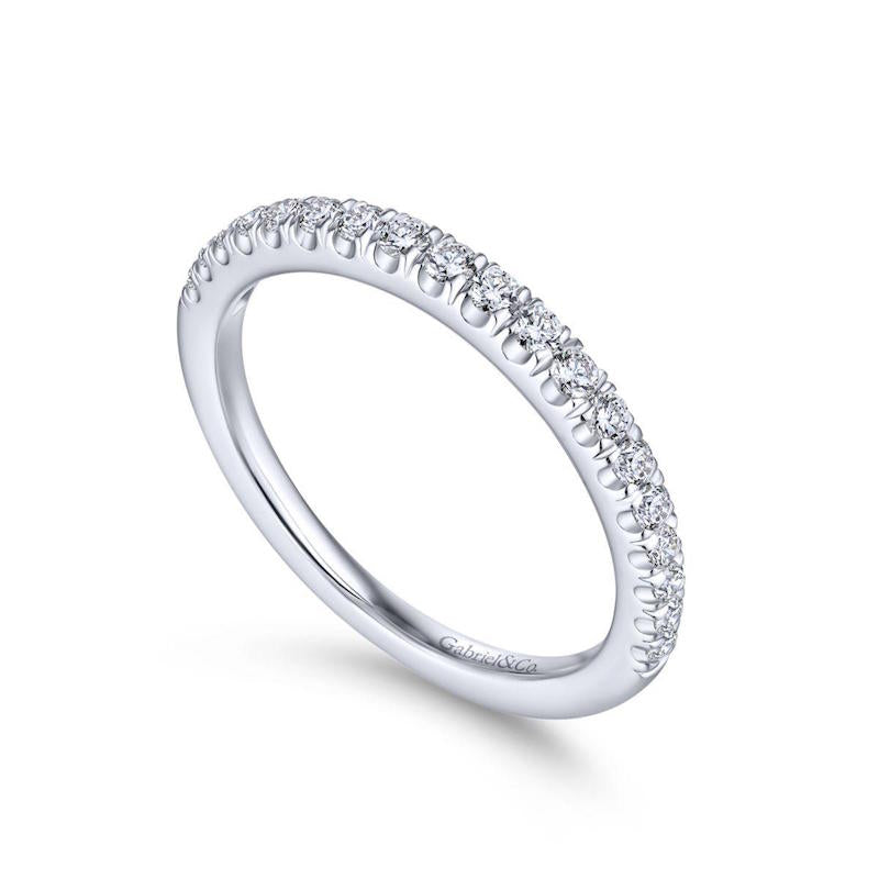 Gabriel & Co. 14k White Gold Contemporary Anniversary Wedding Band