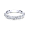 Gabriel & Co. 14k White Gold Contemporary Twist Wedding Band