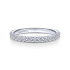 Gabriel & Co. 14k White Gold Contemporary Anniversary Wedding Band