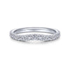 Gabriel & Co. 14k White Gold Contemporary Curved Wedding Band