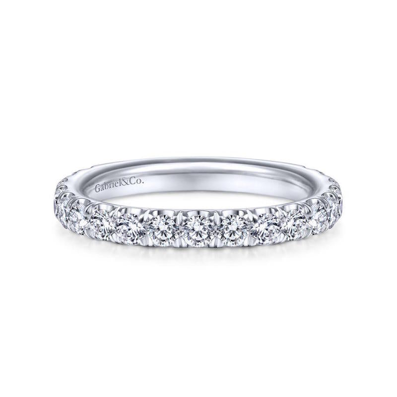 Gabriel & Co. 14k White Gold Contemporary Anniversary Wedding Band