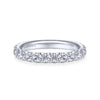 Gabriel & Co. 14k White Gold Contemporary Anniversary Wedding Band