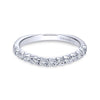 Gabriel & Co. 14k White Gold Contemporary Diamond Wedding Band