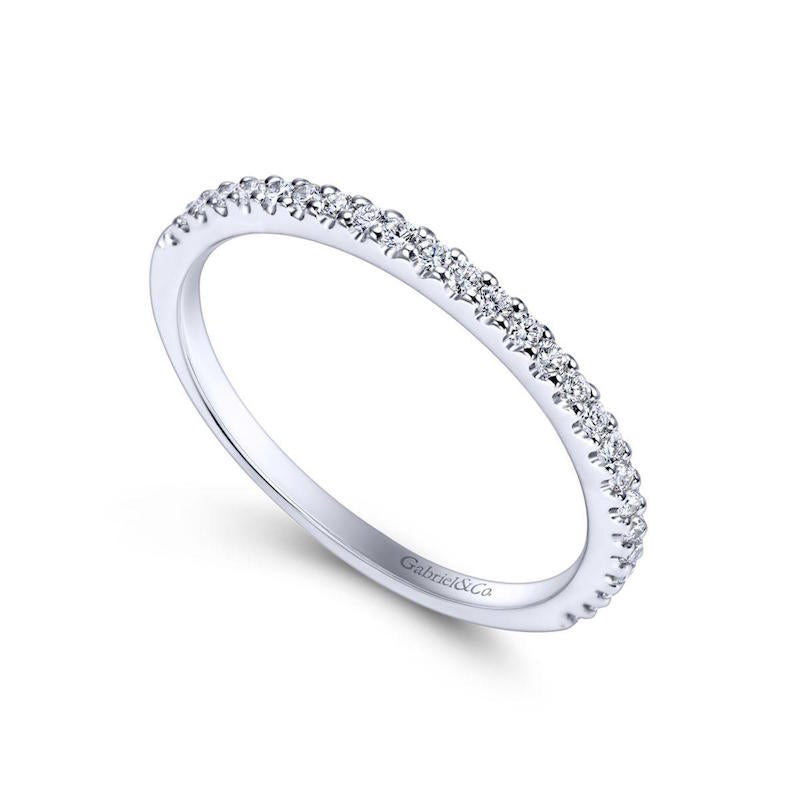 Gabriel & Co. 14k White Gold Contemporary Anniversary Wedding Band