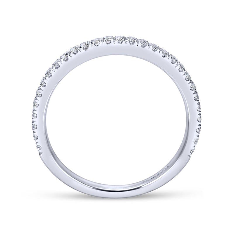 Gabriel & Co. 14k White Gold Contemporary Anniversary Wedding Band