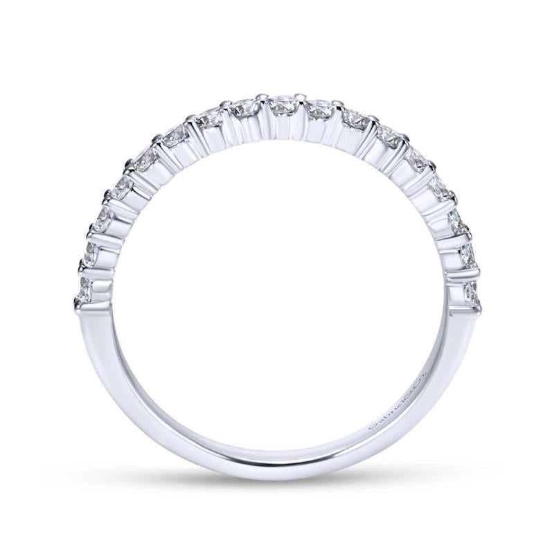 Gabriel & Co. 14k White Gold Contemporary Anniversary Wedding Band