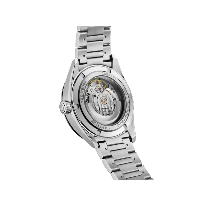 TAG Heuer Carrera Calibre 5 Automatic Mens Silver Steel Watch