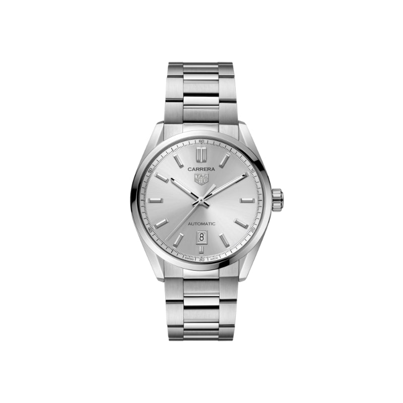 TAG Heuer Carrera Calibre 5 Automatic Mens Silver Steel Watch