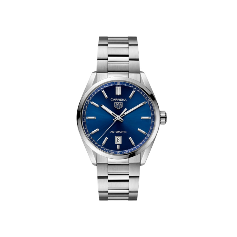 TAG Heuer Carrera Calibre 5 Automatic Mens Blue Steel Watch