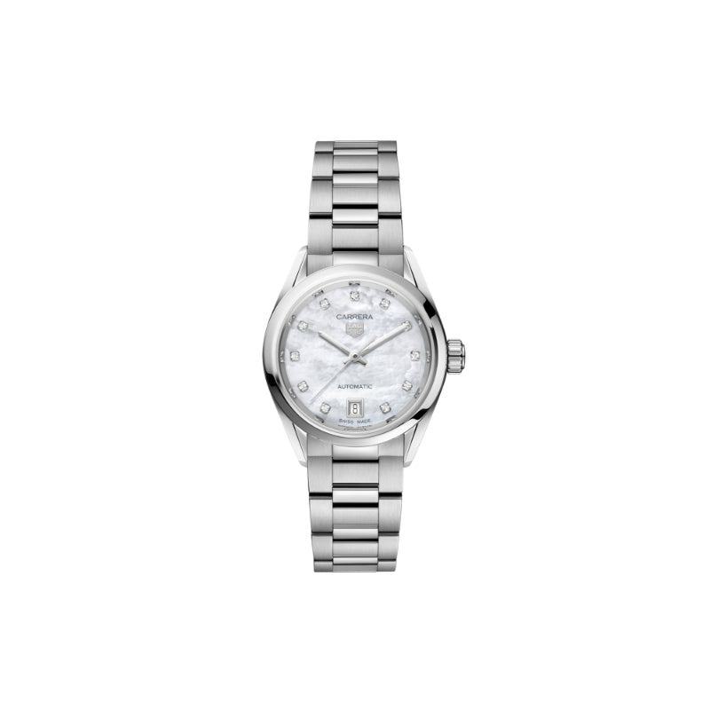 TAG Heuer Carrera Calibre 9 Automatic Ladies Mother Of Pearl Steel Watch