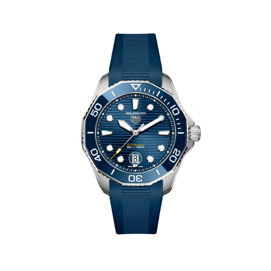 TAG Heuer Aquaracer Calibre 5 Automatic Mens Blue Rubber Watch