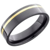 Lashbrook Black & Yellow Zirconium Men's Wedding Band