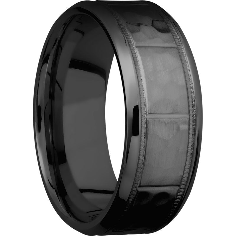 Lashbrook Black Zirconium 8mm Men's Wedding Band