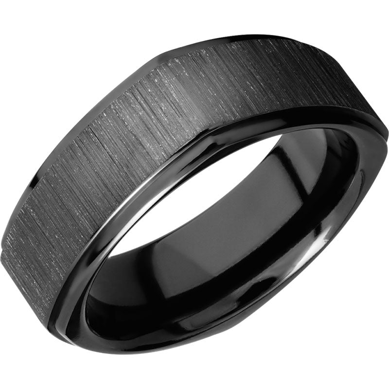 Lashbrook Black Zirconium 8mm Men's Wedding Band