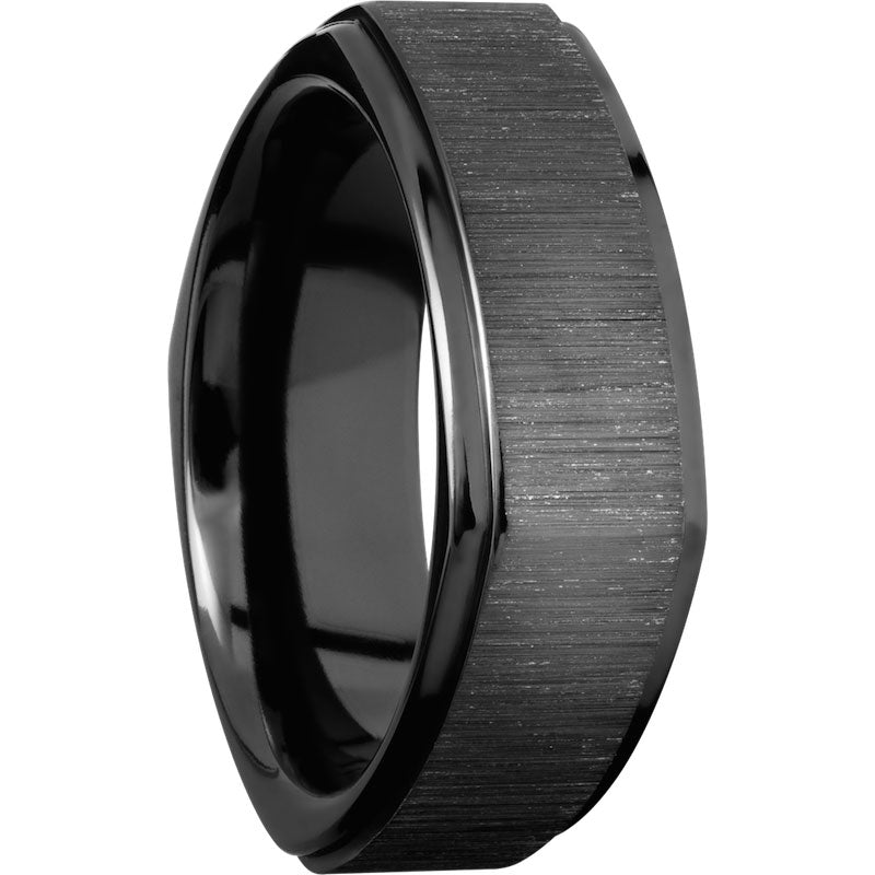 Lashbrook Black Zirconium 8mm Men's Wedding Band