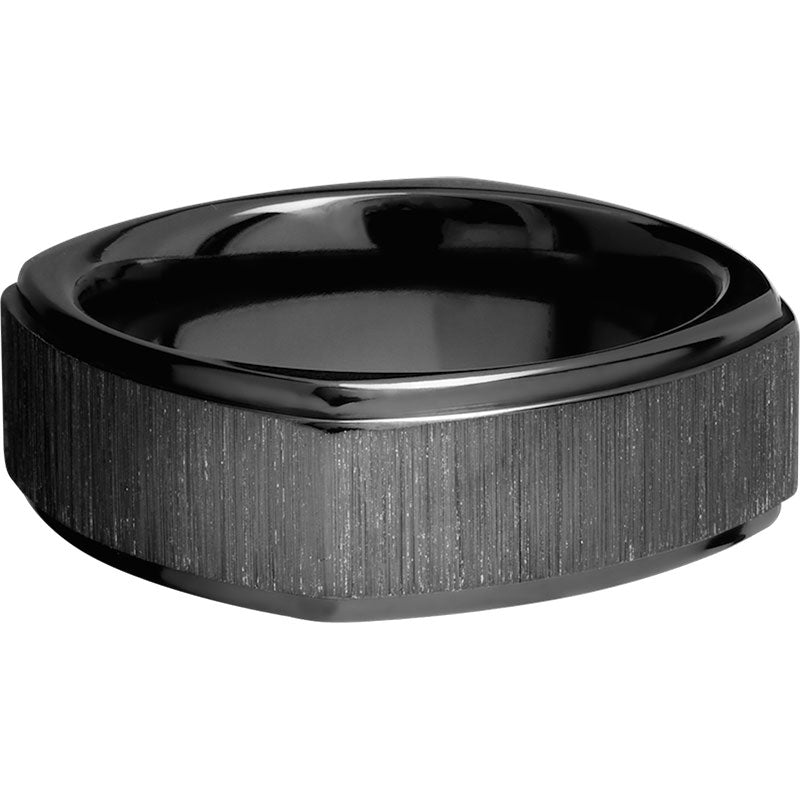 Lashbrook Black Zirconium 8mm Men's Wedding Band