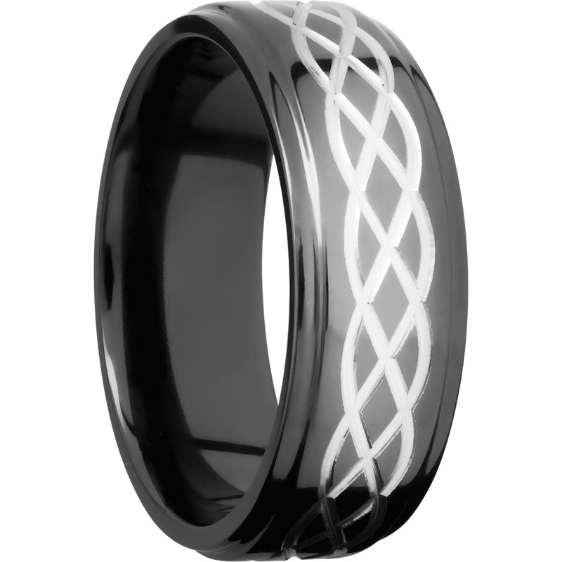 Lashbrook Black Zirconium 8mm Men's Wedding Band