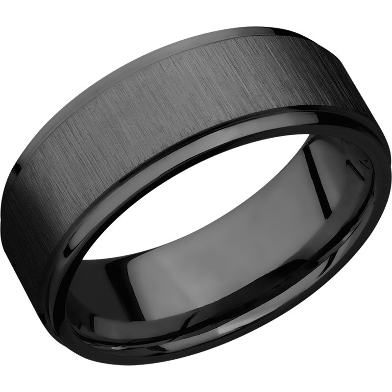 Lashbrook Black Zirconium 8mm Men's Wedding Band