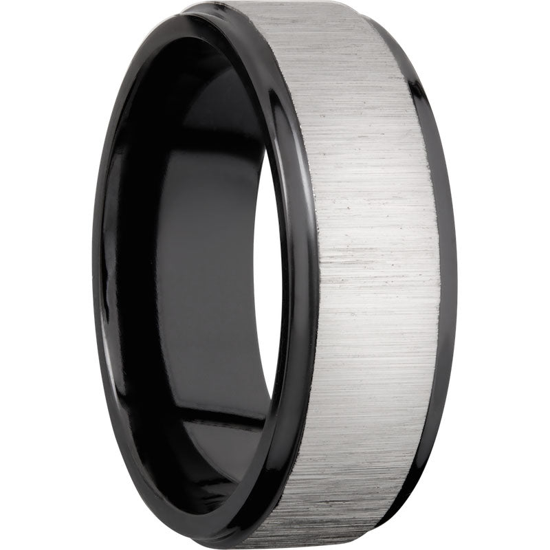 Lashbrook Black Zirconium 8mm Men's Wedding Band