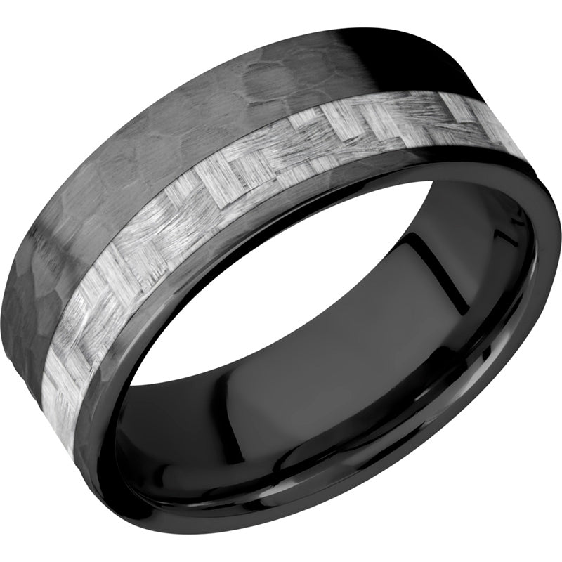 Lashbrook Black Zirconium 8mm Men's Wedding Band