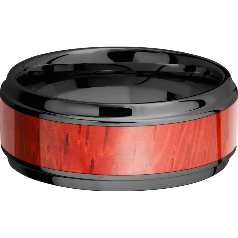 Lashbrook Black Zirconium Hardwood 9mm Men's Wedding Band