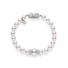 Mikimoto Fusion Akoya and White South Sea Cultured Pearl Bracelet With Diamond Rondelles