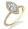 Sylvie Multi-tone Platinum Diamond Halo Engagement Ring