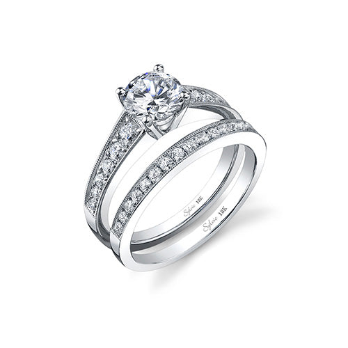 0.35tw Semi-Mount Engagement Ring With 1ct Round Head
