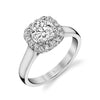 Sylvie 14k Multi-tone Gold Diamond Halo Engagement Ring